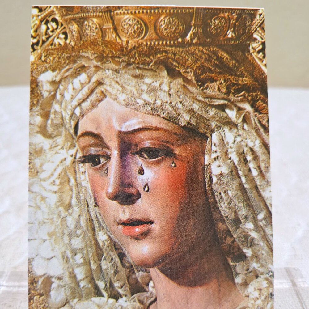 Vintage Virgin of Hope of Macarena Catholic Seville Spain Spanish Postcard Unp